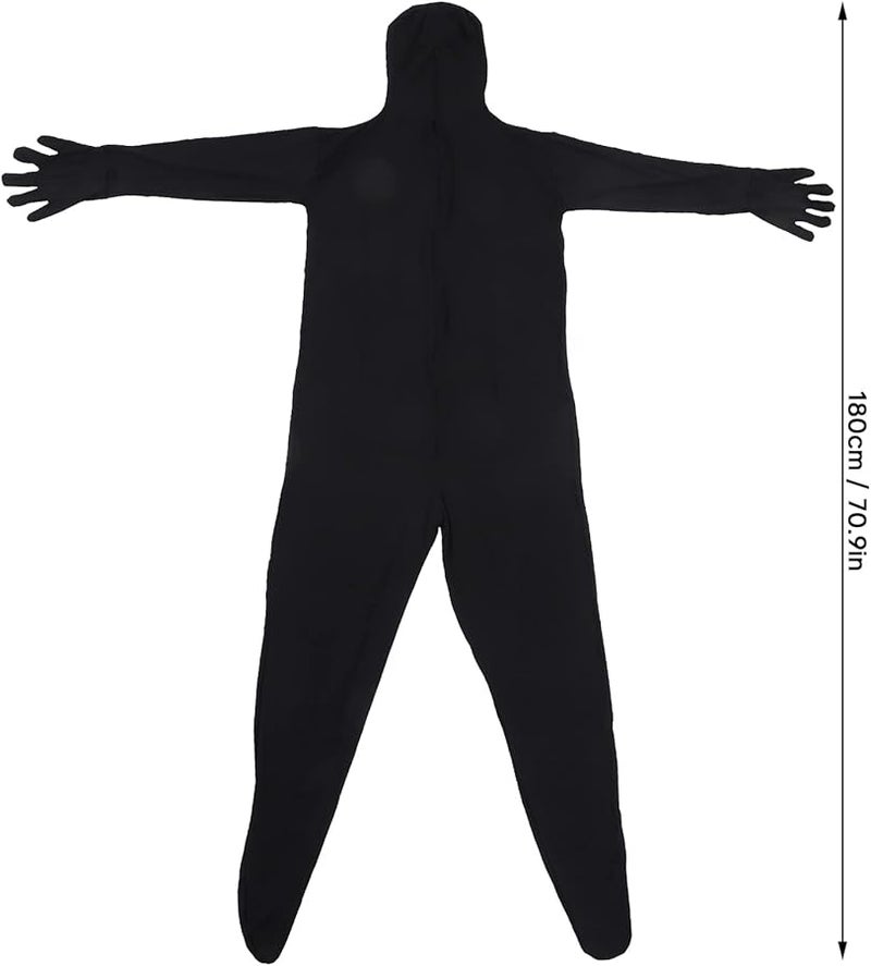 Black PVC Bodysuit For Video Production Live Streaming Photography Chromakey - Image 3